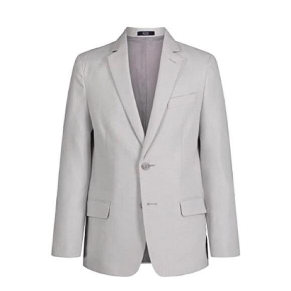 Nautica Big Boys Pindot 2 Piece Suit Set Light Grey, boy suit top and bottom 12 - Picture 5 of 12